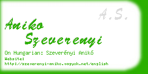 aniko szeverenyi business card
