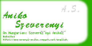 aniko szeverenyi business card